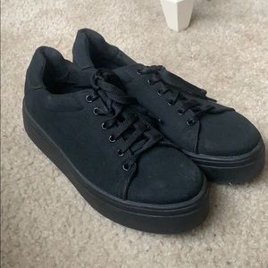 Asos Black Platform Sneakers